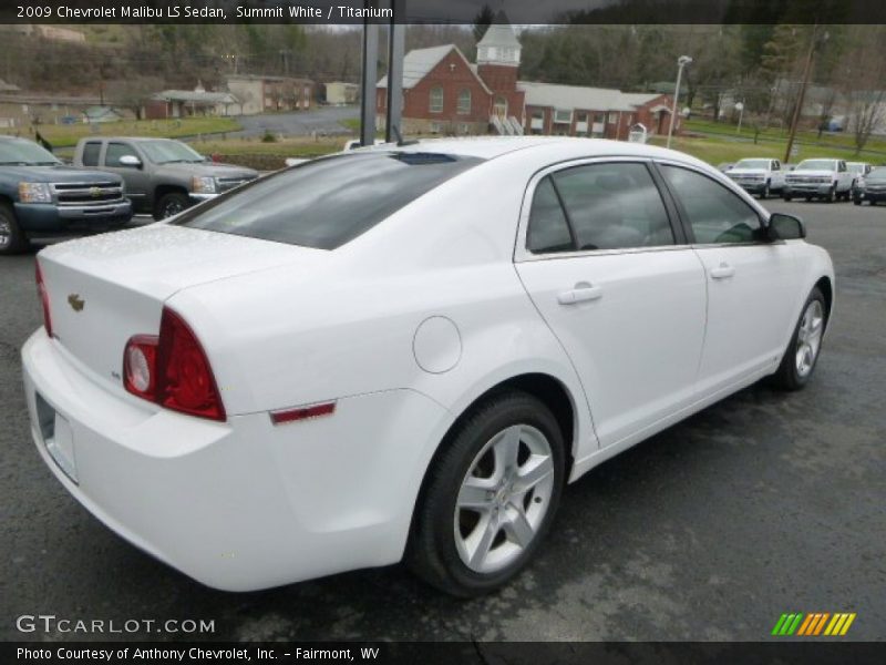 Summit White / Titanium 2009 Chevrolet Malibu LS Sedan