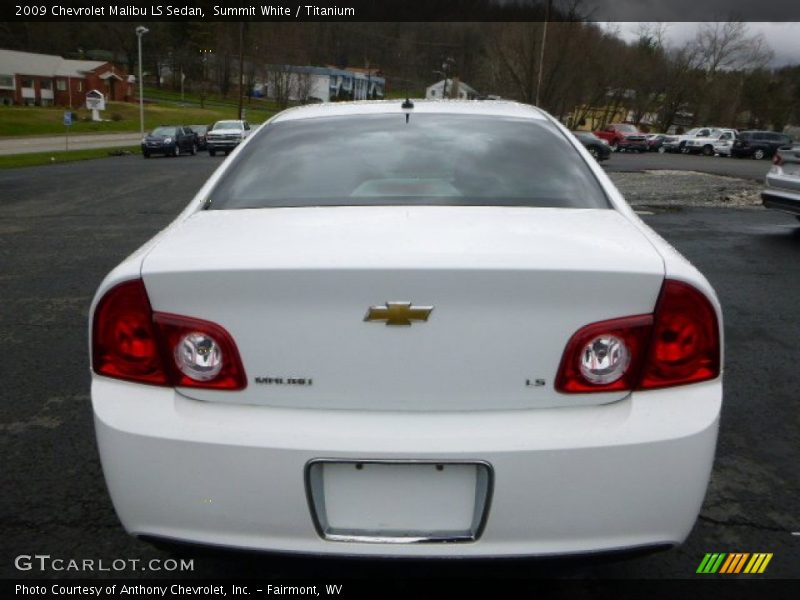 Summit White / Titanium 2009 Chevrolet Malibu LS Sedan