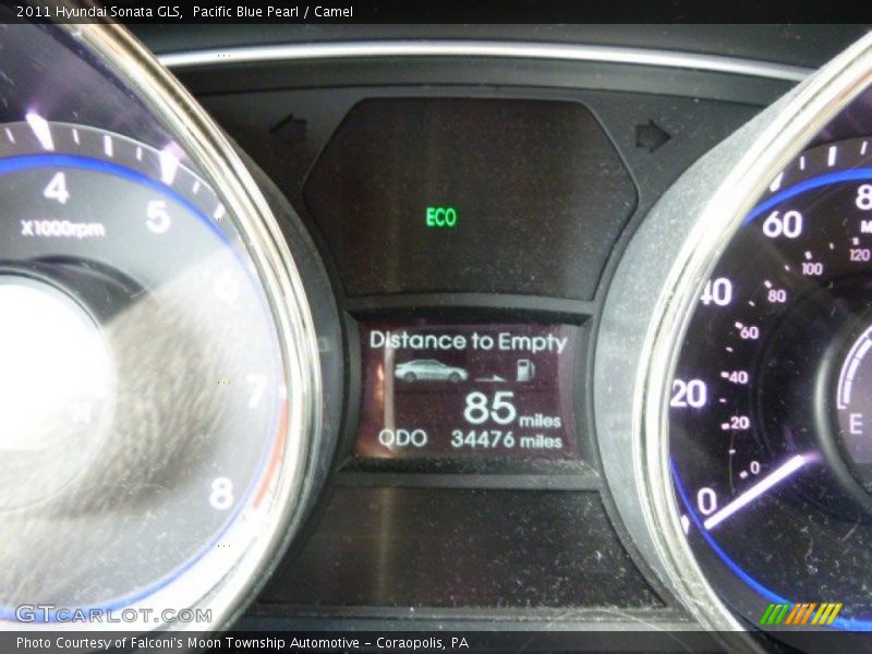 Pacific Blue Pearl / Camel 2011 Hyundai Sonata GLS