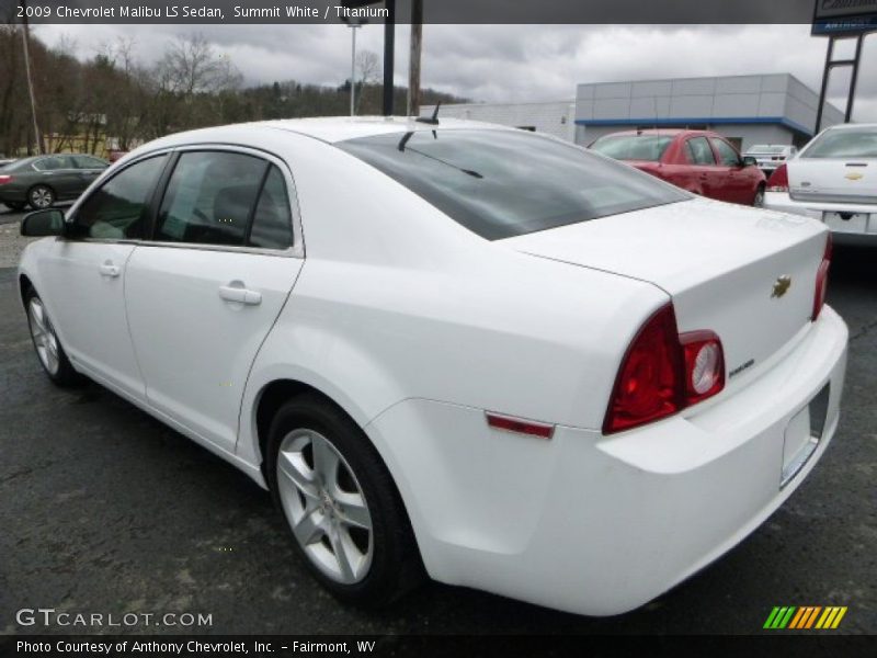 Summit White / Titanium 2009 Chevrolet Malibu LS Sedan