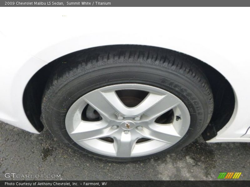 Summit White / Titanium 2009 Chevrolet Malibu LS Sedan