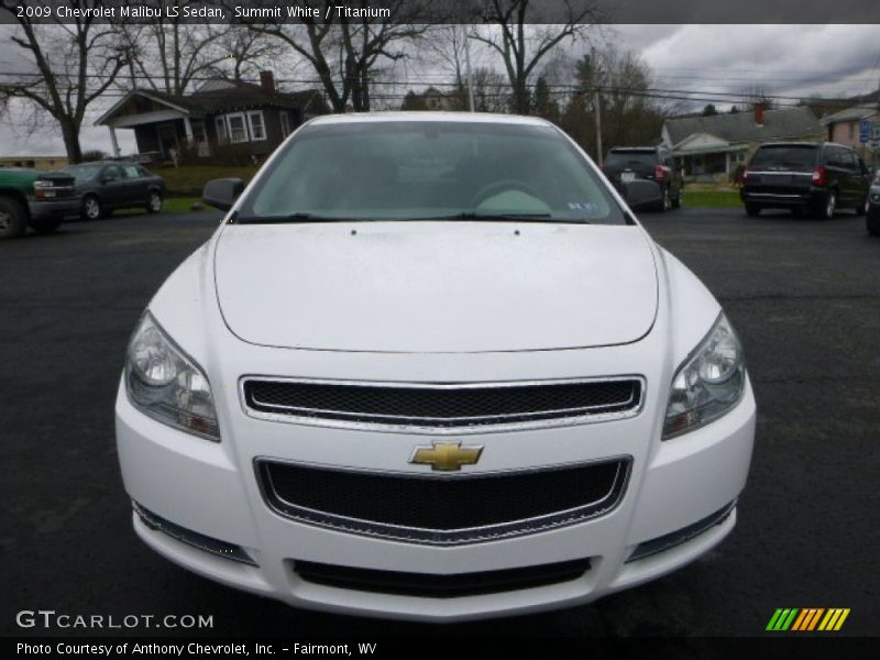 Summit White / Titanium 2009 Chevrolet Malibu LS Sedan