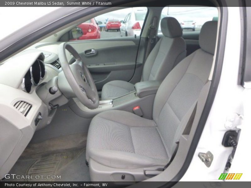 Summit White / Titanium 2009 Chevrolet Malibu LS Sedan