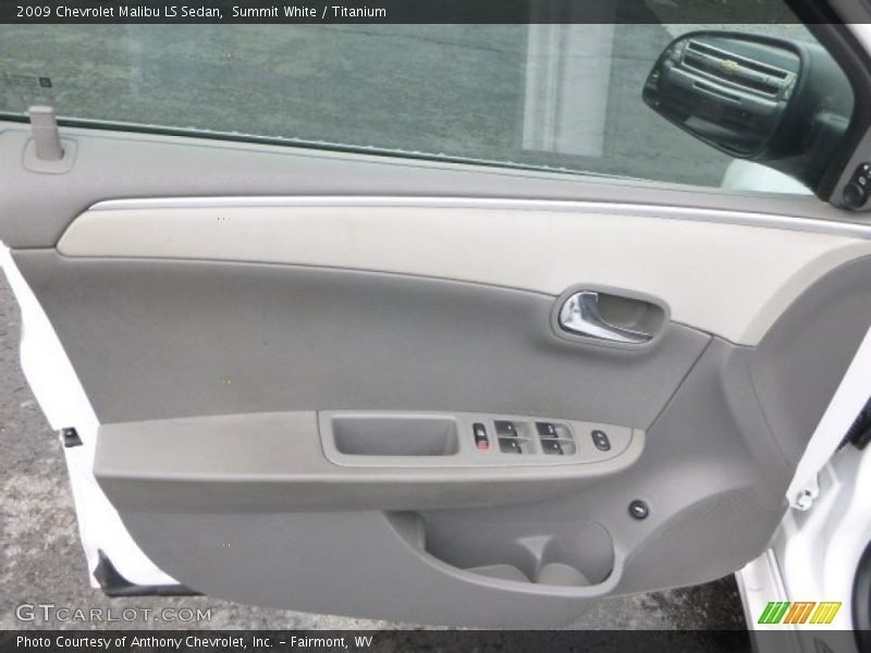 Summit White / Titanium 2009 Chevrolet Malibu LS Sedan
