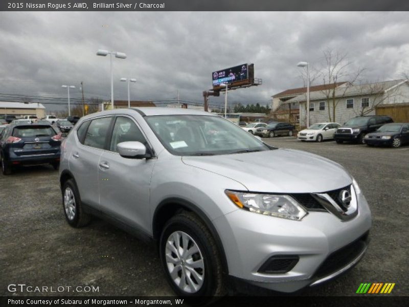 Brilliant Silver / Charcoal 2015 Nissan Rogue S AWD