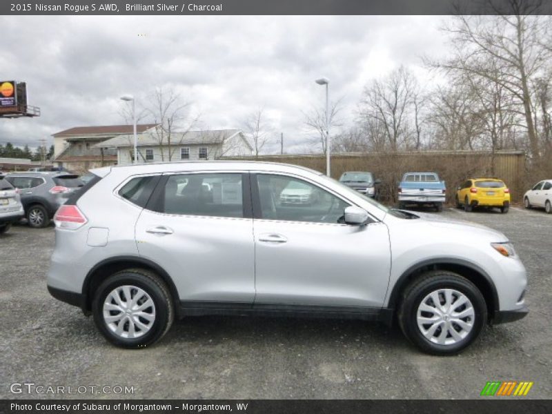 Brilliant Silver / Charcoal 2015 Nissan Rogue S AWD