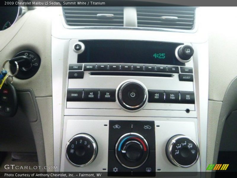 Summit White / Titanium 2009 Chevrolet Malibu LS Sedan