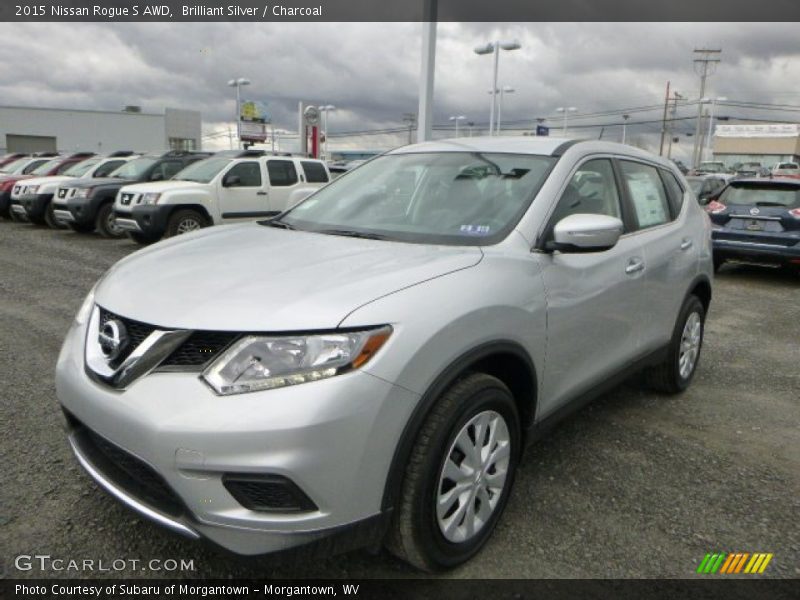 Brilliant Silver / Charcoal 2015 Nissan Rogue S AWD