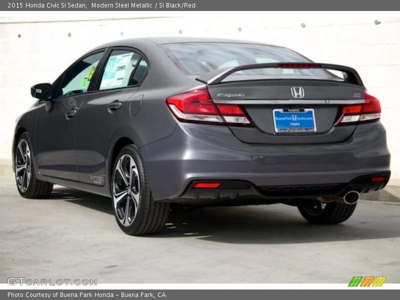 Modern Steel Metallic / Si Black/Red 2015 Honda Civic Si Sedan