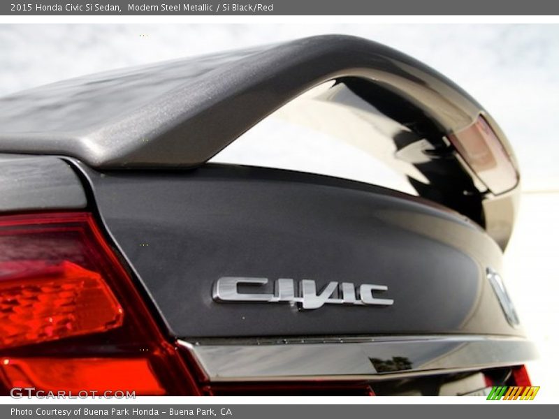 Modern Steel Metallic / Si Black/Red 2015 Honda Civic Si Sedan