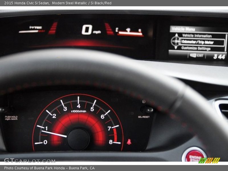 Modern Steel Metallic / Si Black/Red 2015 Honda Civic Si Sedan