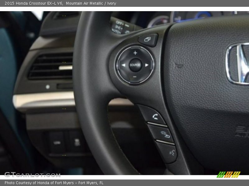 Mountain Air Metallic / Ivory 2015 Honda Crosstour EX-L V6