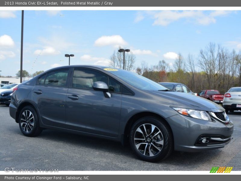 Polished Metal Metallic / Gray 2013 Honda Civic EX-L Sedan