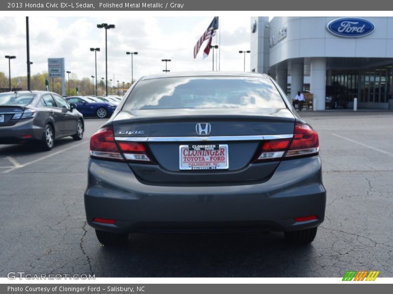 Polished Metal Metallic / Gray 2013 Honda Civic EX-L Sedan