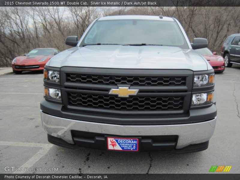 Silver Ice Metallic / Dark Ash/Jet Black 2015 Chevrolet Silverado 1500 WT Double Cab