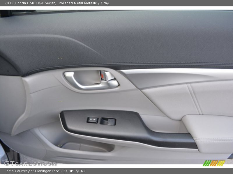 Polished Metal Metallic / Gray 2013 Honda Civic EX-L Sedan