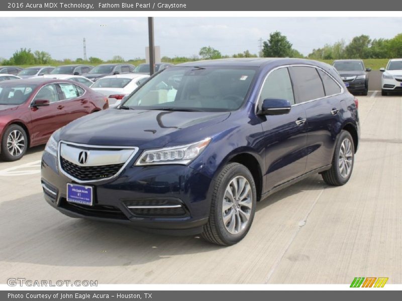 Fathom Blue Pearl / Graystone 2016 Acura MDX Technology