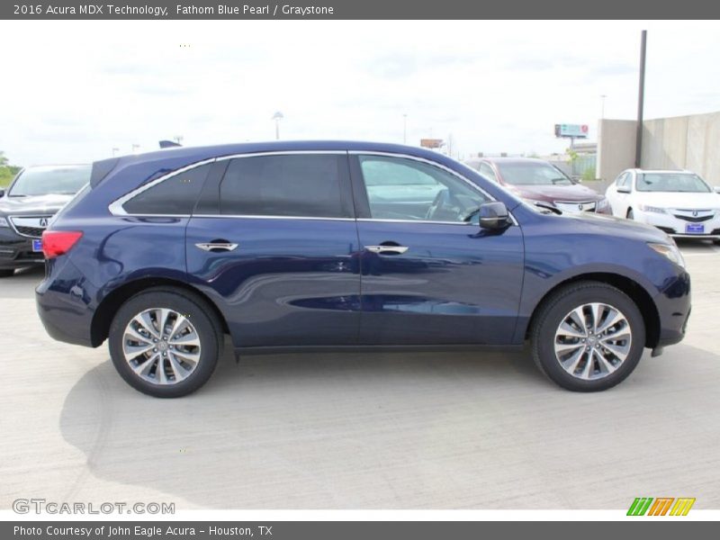 Fathom Blue Pearl / Graystone 2016 Acura MDX Technology