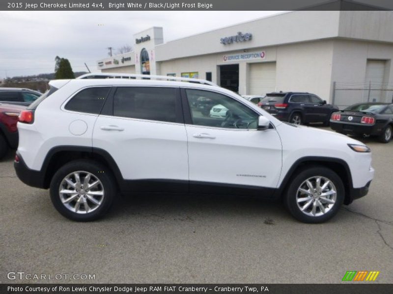 Bright White / Black/Light Frost Beige 2015 Jeep Cherokee Limited 4x4
