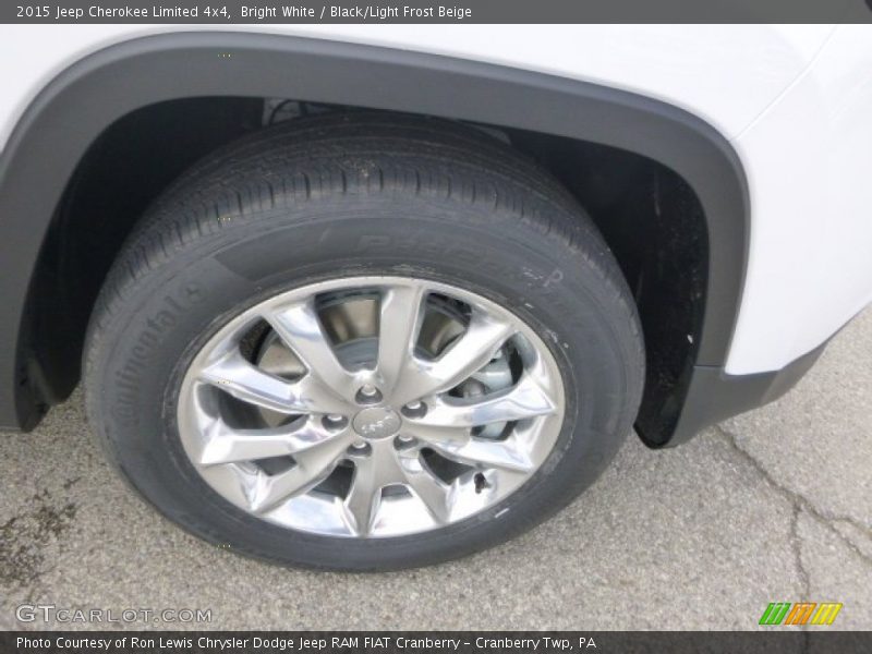 Bright White / Black/Light Frost Beige 2015 Jeep Cherokee Limited 4x4