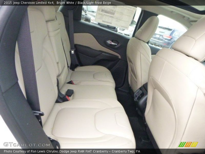 Bright White / Black/Light Frost Beige 2015 Jeep Cherokee Limited 4x4