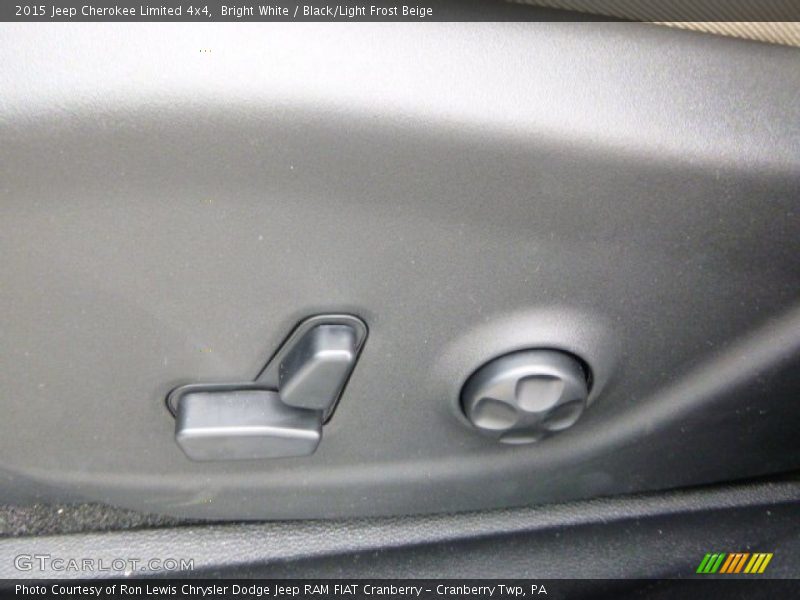 Bright White / Black/Light Frost Beige 2015 Jeep Cherokee Limited 4x4