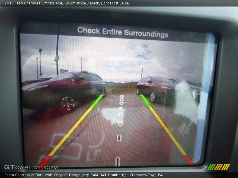 Bright White / Black/Light Frost Beige 2015 Jeep Cherokee Limited 4x4