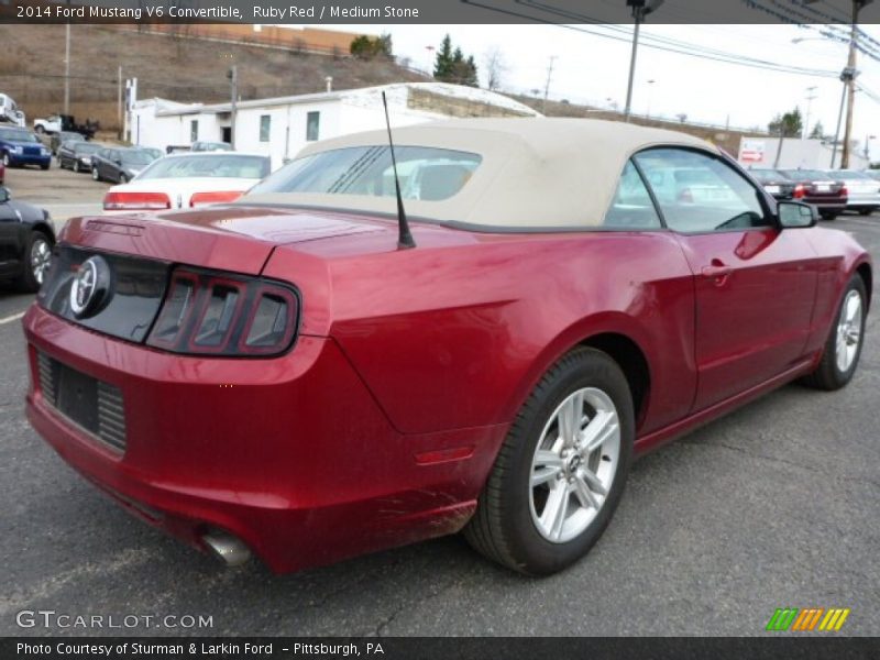 Ruby Red / Medium Stone 2014 Ford Mustang V6 Convertible