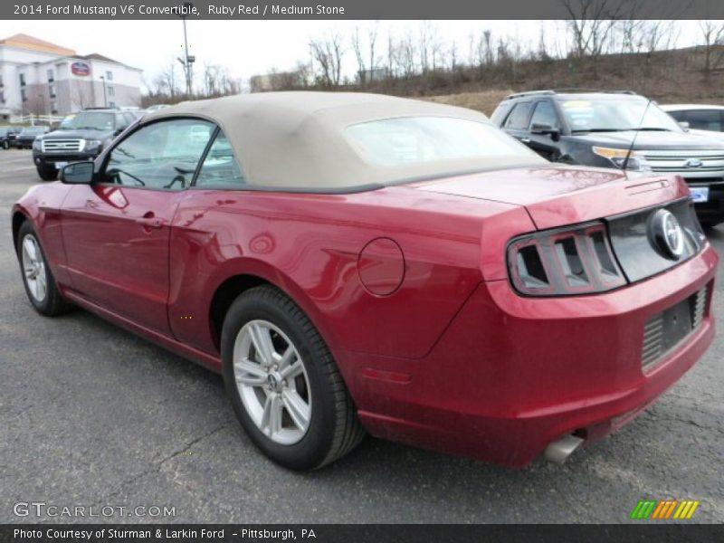 Ruby Red / Medium Stone 2014 Ford Mustang V6 Convertible