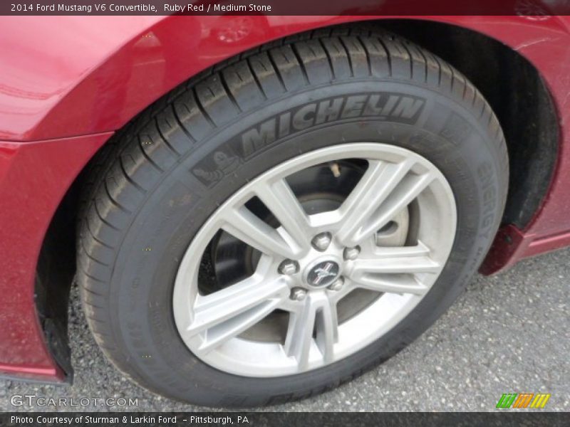 Ruby Red / Medium Stone 2014 Ford Mustang V6 Convertible