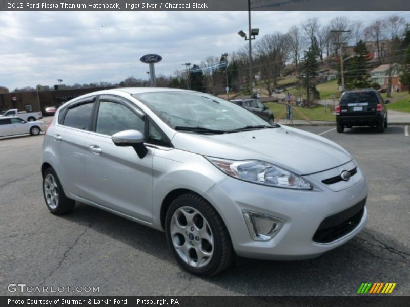 Ingot Silver / Charcoal Black 2013 Ford Fiesta Titanium Hatchback