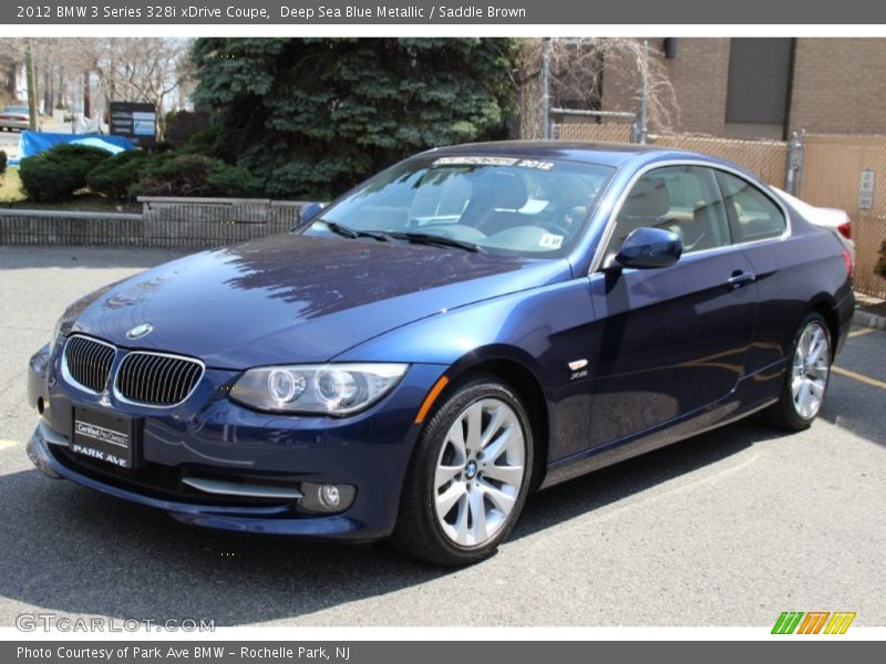 Deep Sea Blue Metallic / Saddle Brown 2012 BMW 3 Series 328i xDrive Coupe