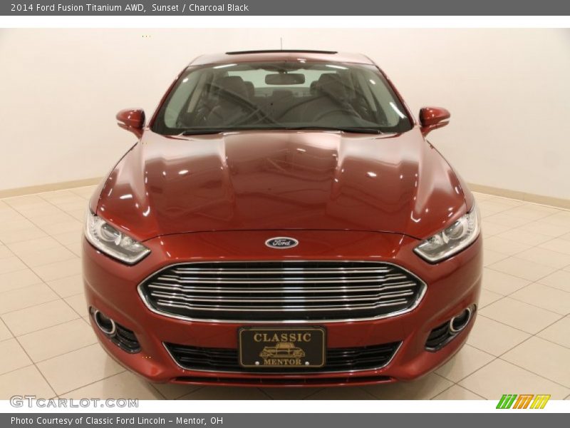 Sunset / Charcoal Black 2014 Ford Fusion Titanium AWD