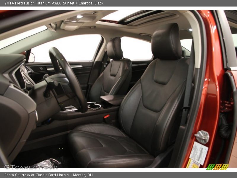 Sunset / Charcoal Black 2014 Ford Fusion Titanium AWD