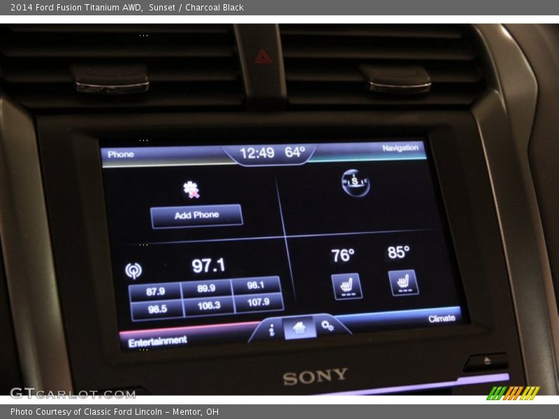 Sunset / Charcoal Black 2014 Ford Fusion Titanium AWD