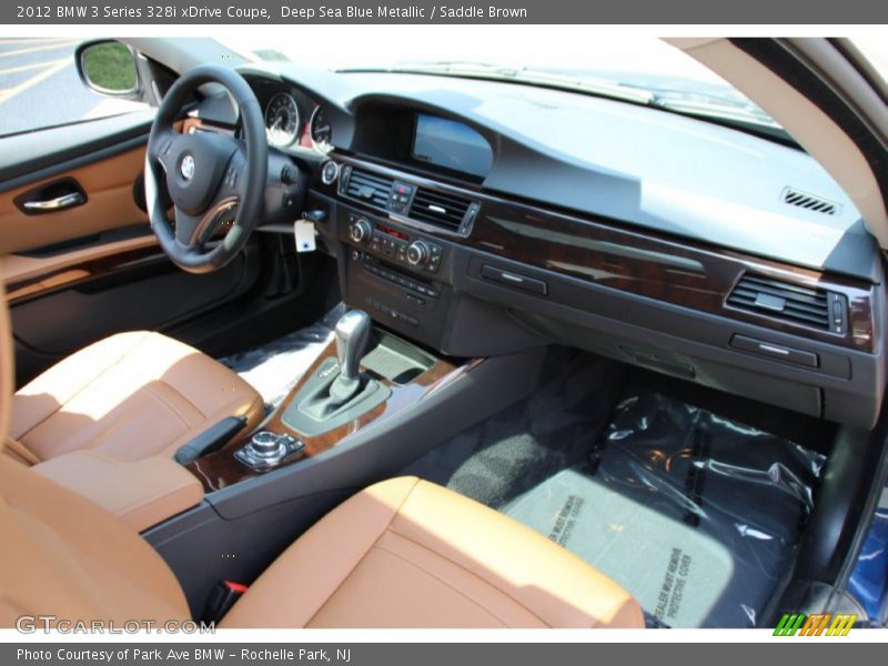Deep Sea Blue Metallic / Saddle Brown 2012 BMW 3 Series 328i xDrive Coupe