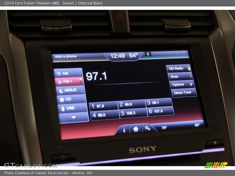 Sunset / Charcoal Black 2014 Ford Fusion Titanium AWD