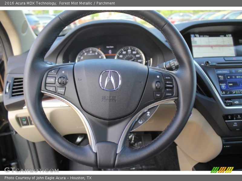 Forest Mist Metallic / Parchment 2016 Acura MDX Technology
