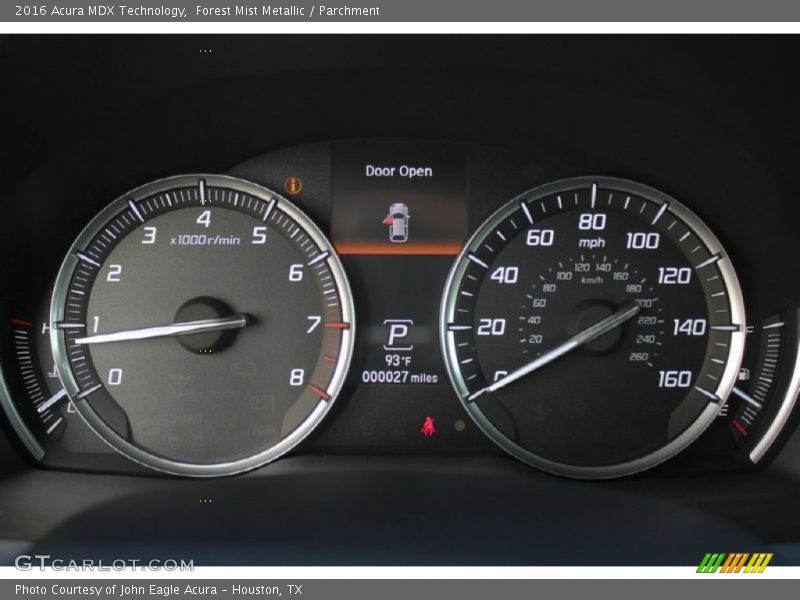 Forest Mist Metallic / Parchment 2016 Acura MDX Technology