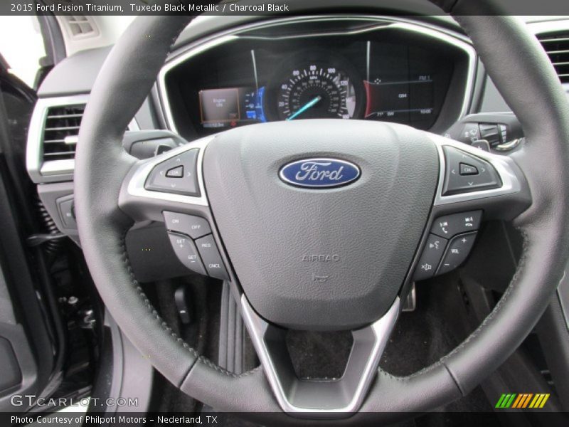 Tuxedo Black Metallic / Charcoal Black 2015 Ford Fusion Titanium