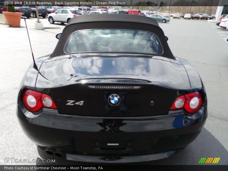 Black Sapphire Metallic / Dream Red/Black 2005 BMW Z4 3.0i Roadster