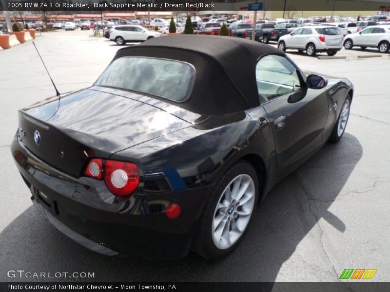Black Sapphire Metallic / Dream Red/Black 2005 BMW Z4 3.0i Roadster