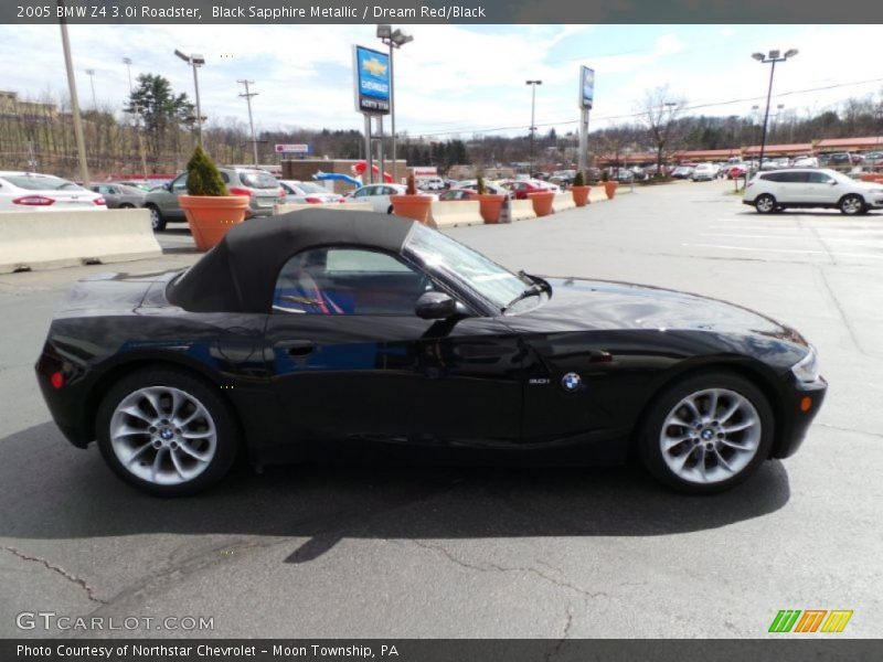Black Sapphire Metallic / Dream Red/Black 2005 BMW Z4 3.0i Roadster