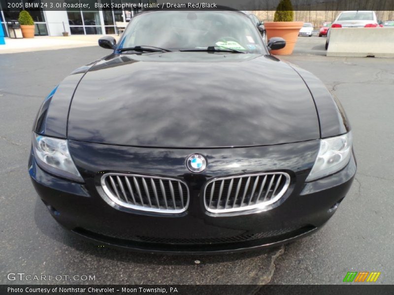 Black Sapphire Metallic / Dream Red/Black 2005 BMW Z4 3.0i Roadster