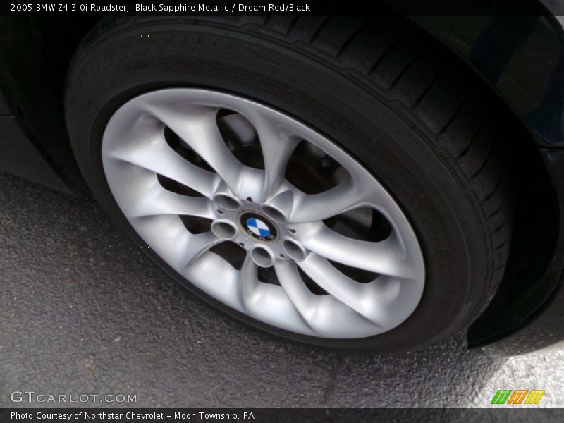 Black Sapphire Metallic / Dream Red/Black 2005 BMW Z4 3.0i Roadster