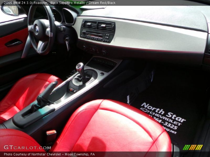 Black Sapphire Metallic / Dream Red/Black 2005 BMW Z4 3.0i Roadster