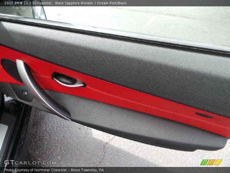 Black Sapphire Metallic / Dream Red/Black 2005 BMW Z4 3.0i Roadster