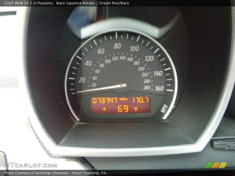 Black Sapphire Metallic / Dream Red/Black 2005 BMW Z4 3.0i Roadster
