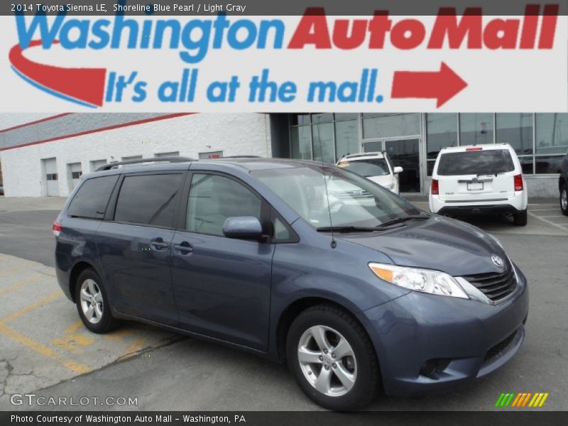 Shoreline Blue Pearl / Light Gray 2014 Toyota Sienna LE