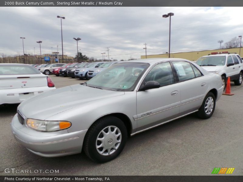 Sterling Silver Metallic / Medium Gray 2000 Buick Century Custom